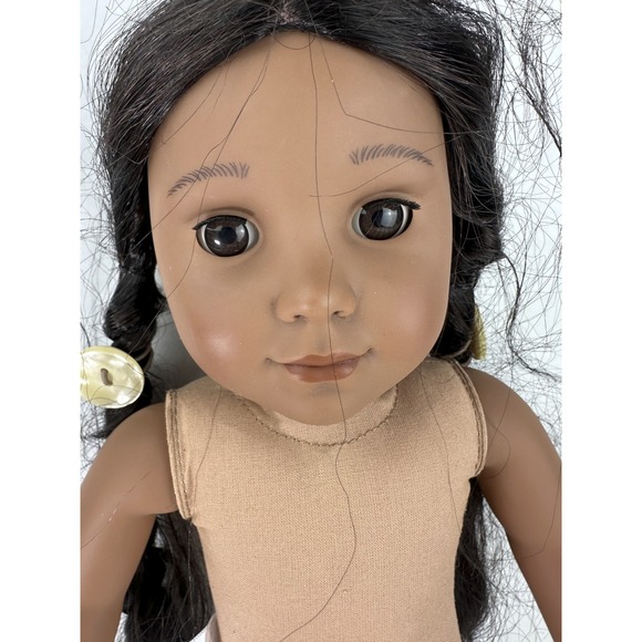 American Girl Kaya Doll Brown Eyes Brown Straight Hair 18" Medium Native 2017 - Picture 8 of 13